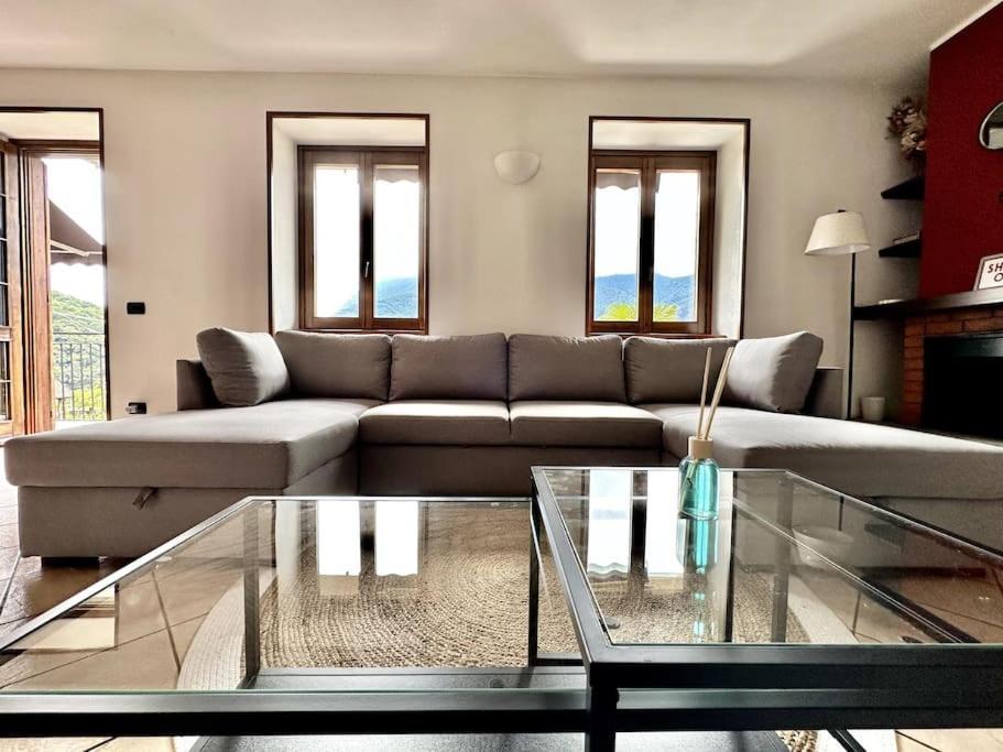 3Br Villetta Con Panoramica Sul Lago Nesso Zewnętrze zdjęcie
